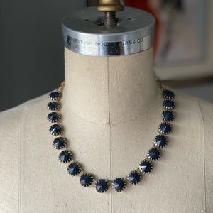 J. Crew Navy Blue Venus Flytrap Necklace